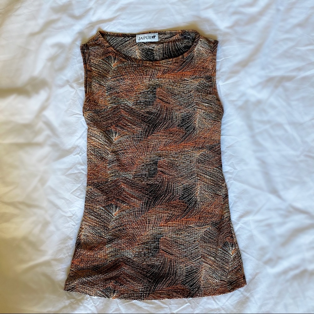 Vintage 90s top — sleeveless, unique, high neck